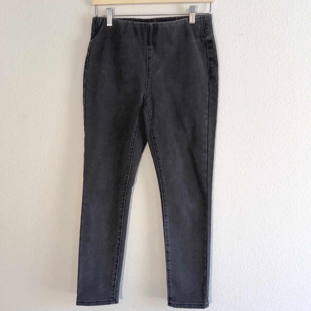 Soft Surroundings Petite XS The Ultimate Denim Pull On Skinny Jeans Washed Black